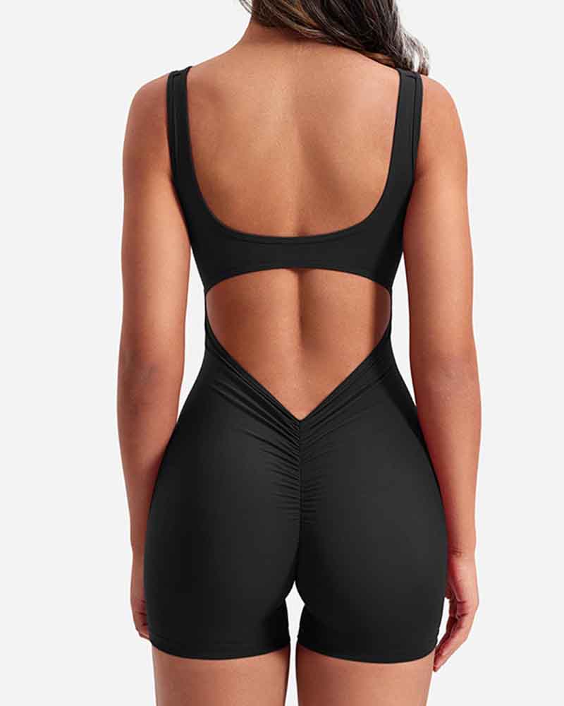 Backless Sleeveless Yoga Bodysuit