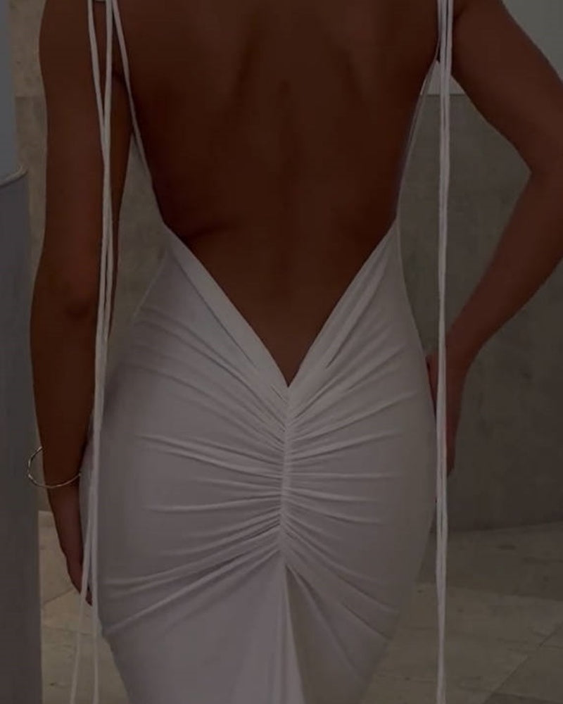 Women's Fashionable Slim Slip Maxi Dress