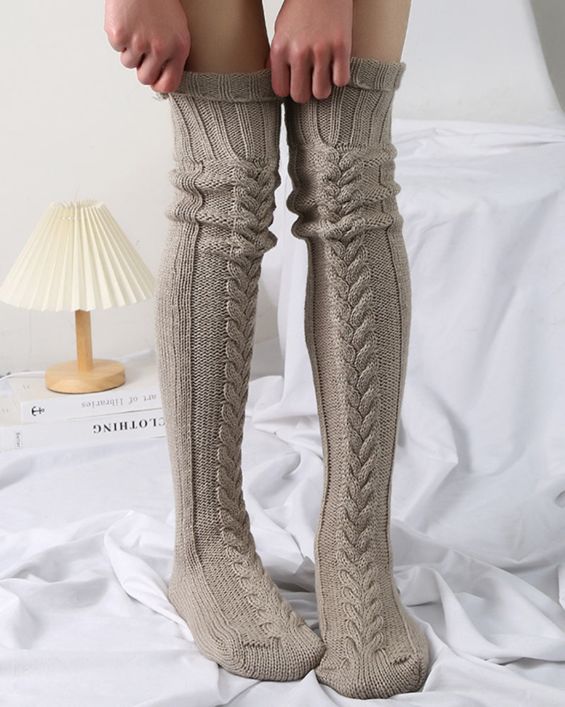 Knee-Length Knitted Socks