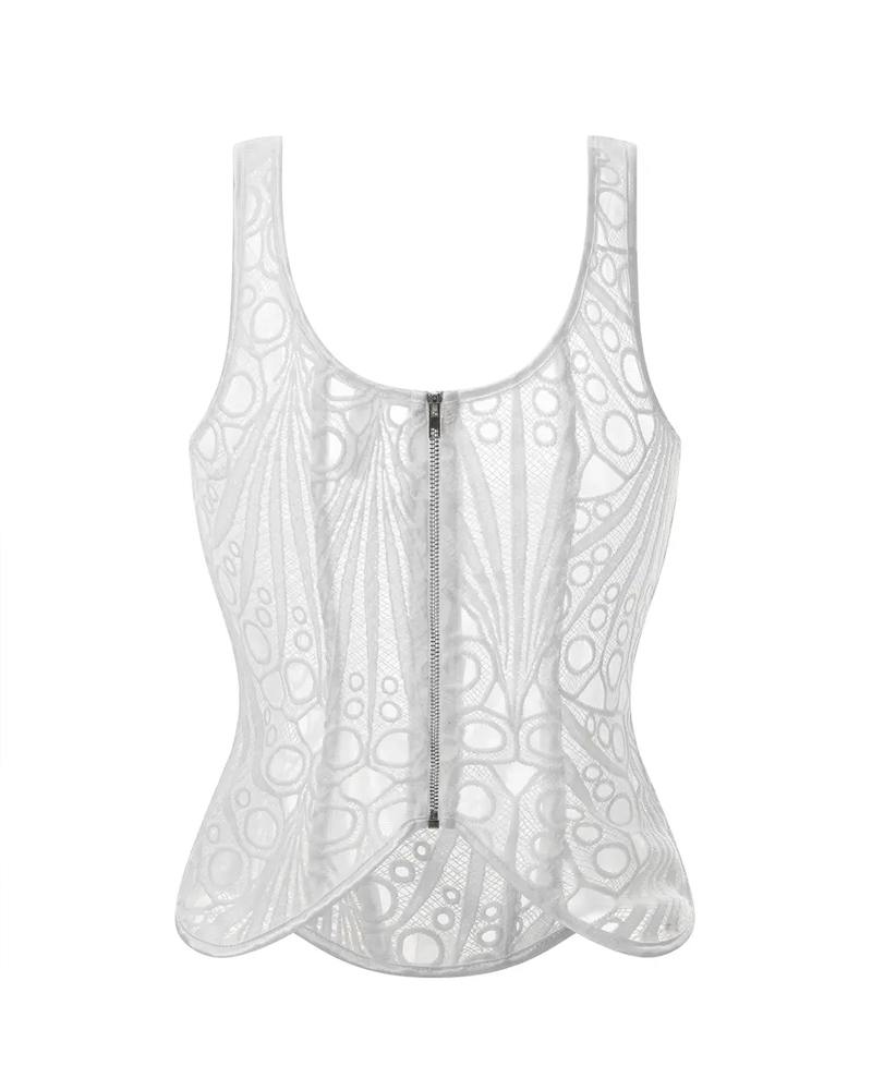 Lrregular Lace Fashion Waist Shaping Vest
