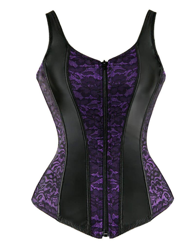 Lace Satin Zipper Shapewear