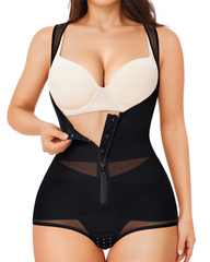 Mesh Panel Tummy Control Butt Lifting Shapewear Bodysuit