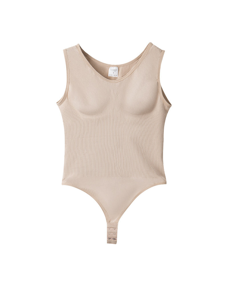 Seamless Hip-Lifting Body Shaping Tummy-Controlling T-String Bodysuit