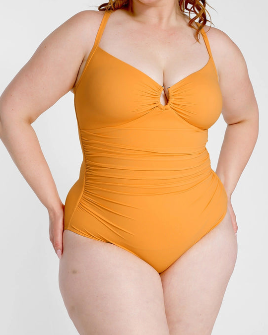 U-Ring Cut Out Shaping Swimsuit