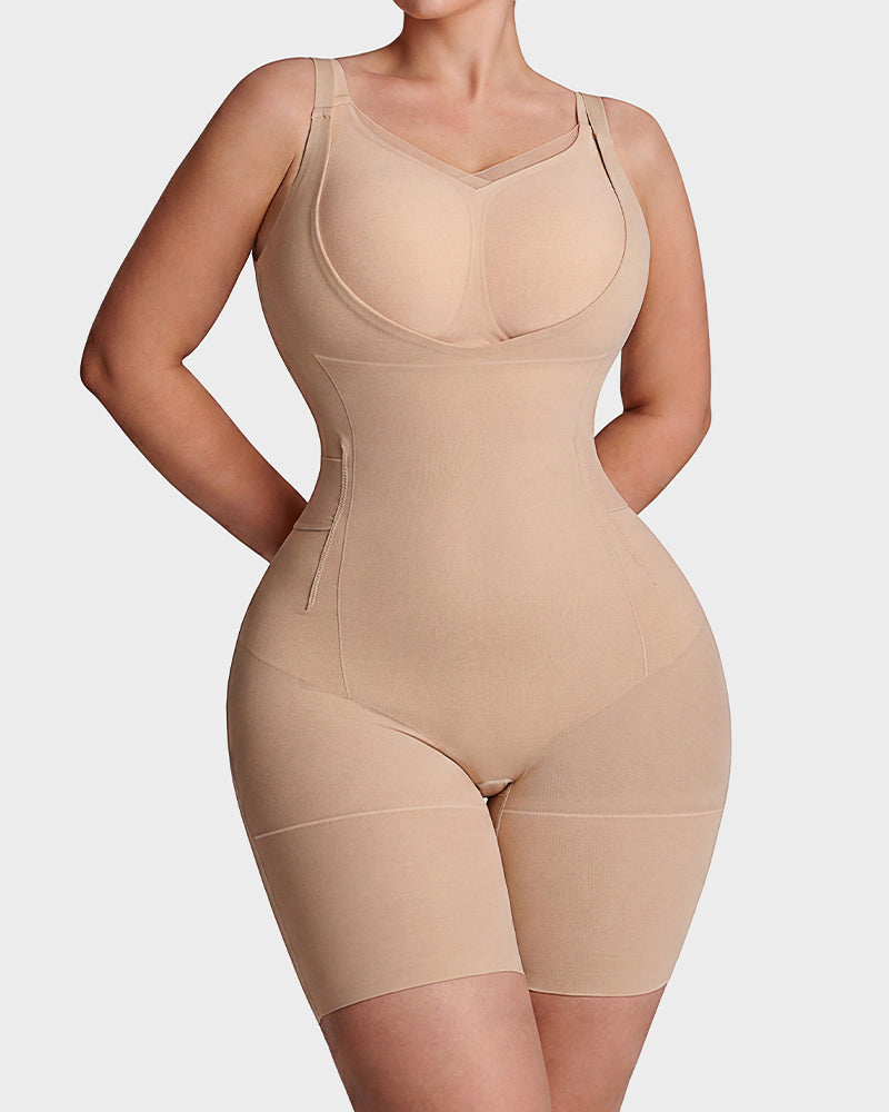 U-Neck No-Cup Mid-Thigh Shapewear