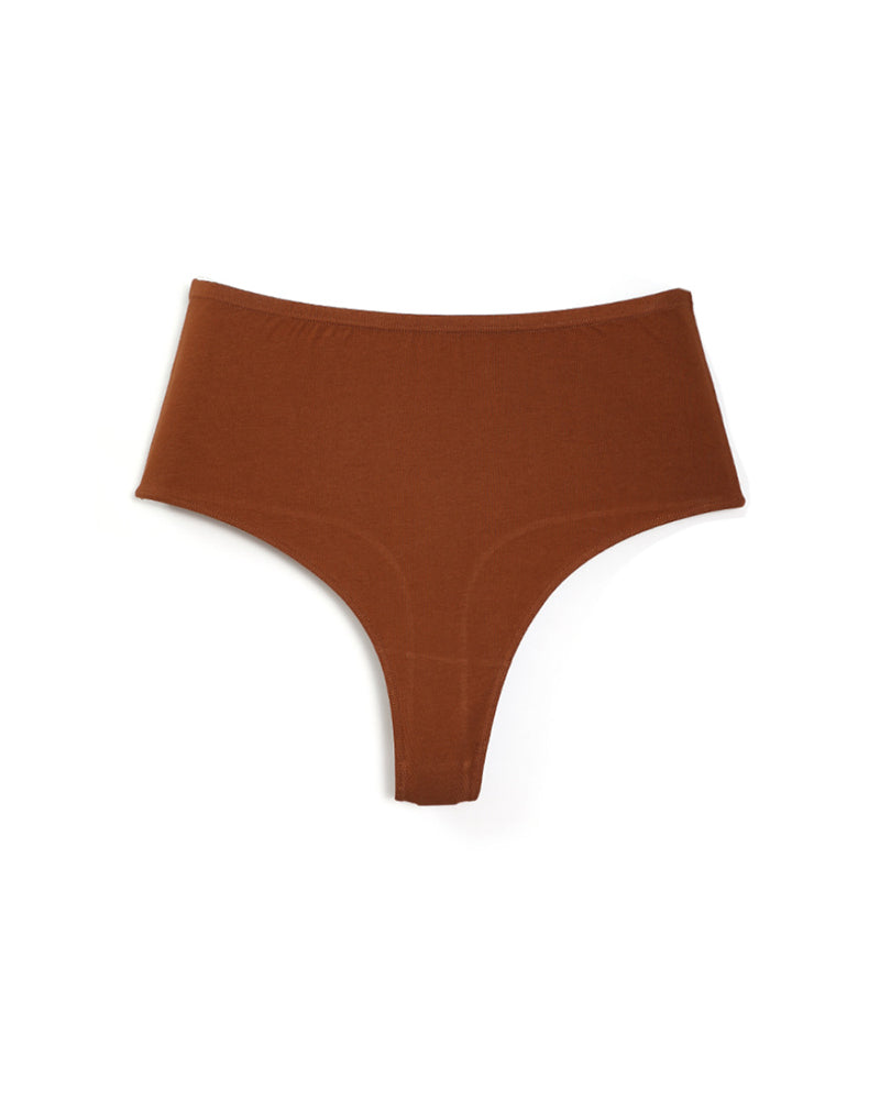 Cotton High Waist Invisible Thong
