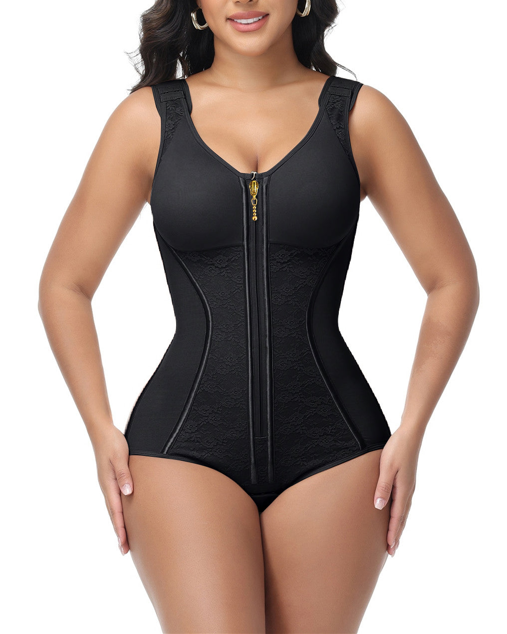 Zipper Butt Lifting Bodysuits for Women
