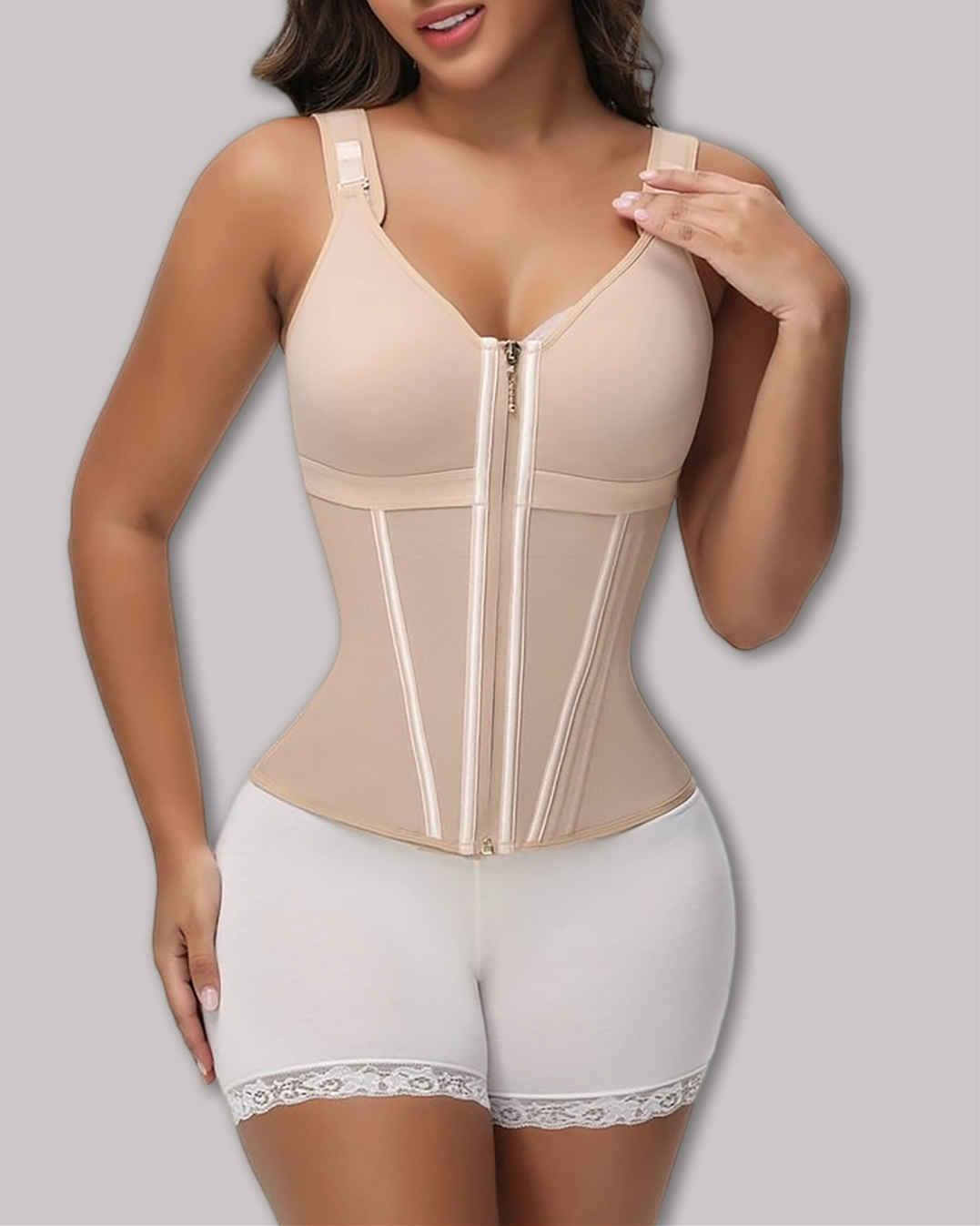 Extreme Latex Corset Waist Vest With Bra