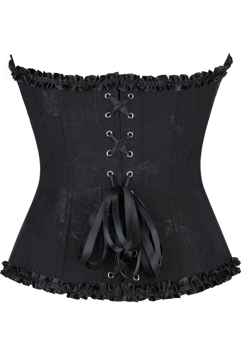 Black Classic Glam Lace-Up Corset