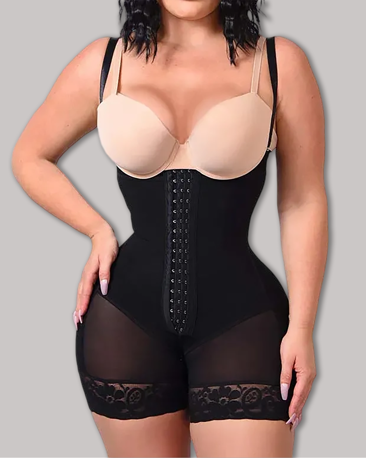 Shapewear for Women Tummy Control Body Shaper Butt Lifter Thigh Slimmer Faja Plus Size with Zipper Crotch