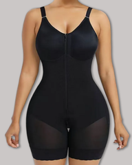 Breathable Leg Fabric Patchwork Bust Shaping Bodysuit