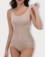 3-Row Hooks Waist Cincher Tummy Control Butt Lifting Shapewear Bodysuit