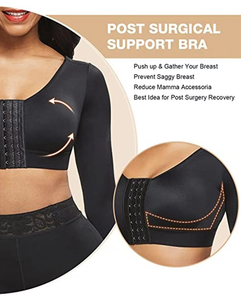 Front-Fastening Push-Up Wire-Free Arm Shaping Device