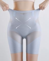 High Waist Ice Silk Seamless Ultra-Thin Postpartum Tummy Control Butt Lifting Shorts