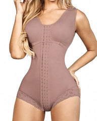 Shapewear for Women Hook and Eye Closure Breast Support Tummy Control Triangle Bodysuit Bodyshaper