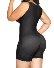Women's Shapewear Hook And Eye Closure Tummy Control  Adjustable Crotch  Open Bust Bodysuit