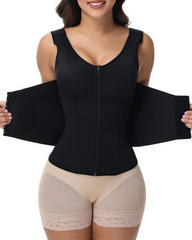 Zipper + Button Double Pressure Women's Waist Trainer