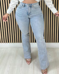 High compesion Rise Belly Control Flare Jeans