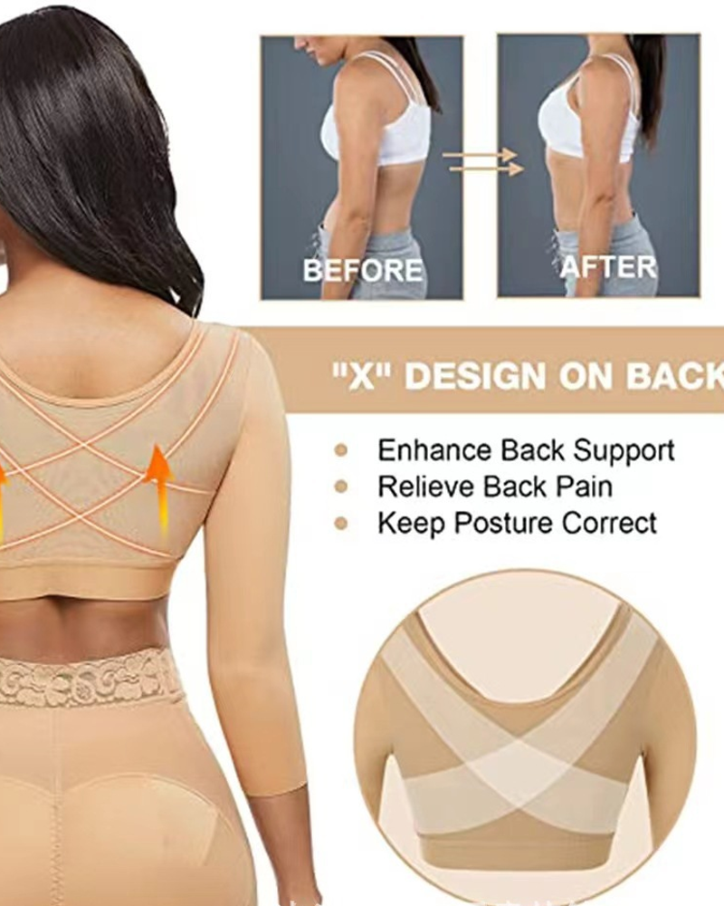 Front-Fastening Push-Up Wire-Free Arm Shaping Device