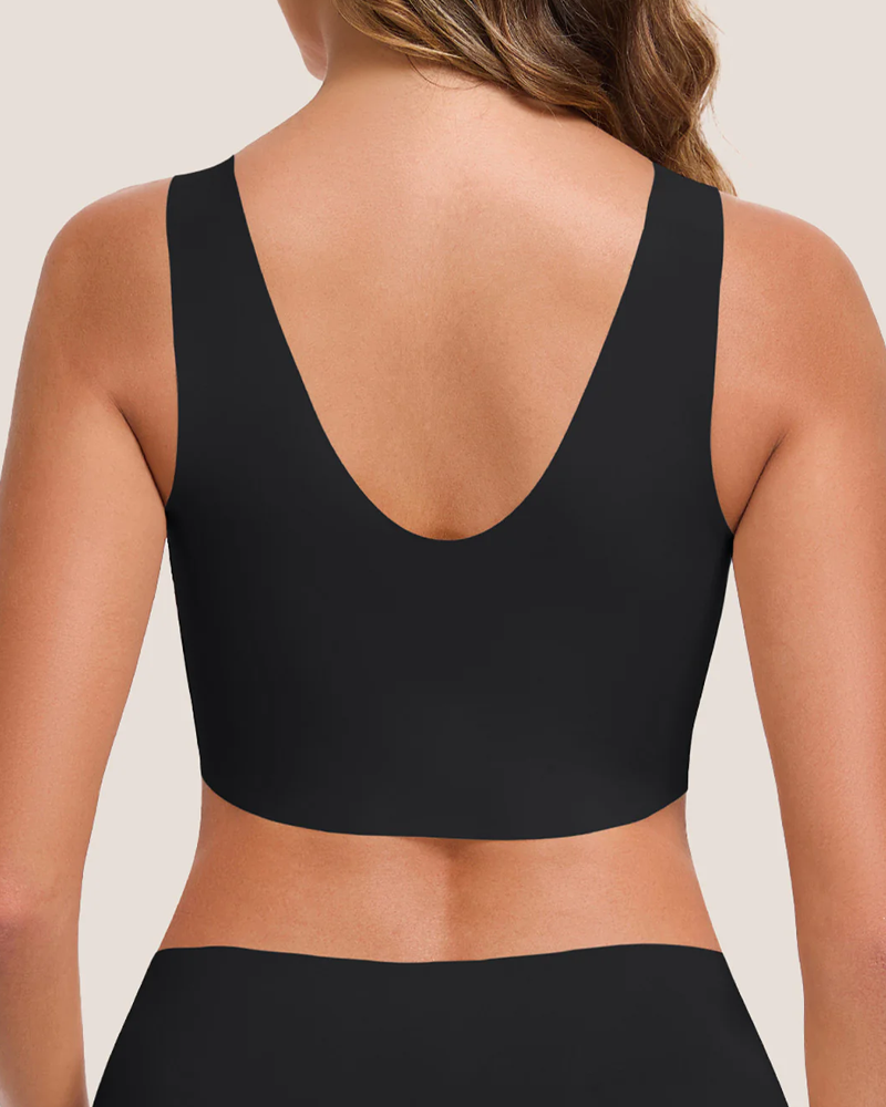 Soft Stretch Seamless Wire-Free Wide Strap Bra