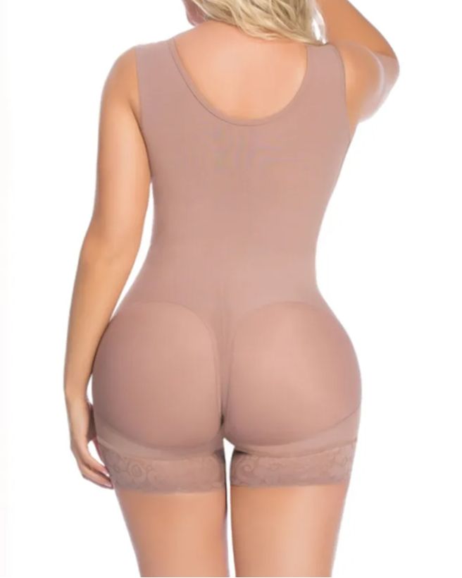 Plus Size Postpartum Sleeveless Short Bodysuit Shaper