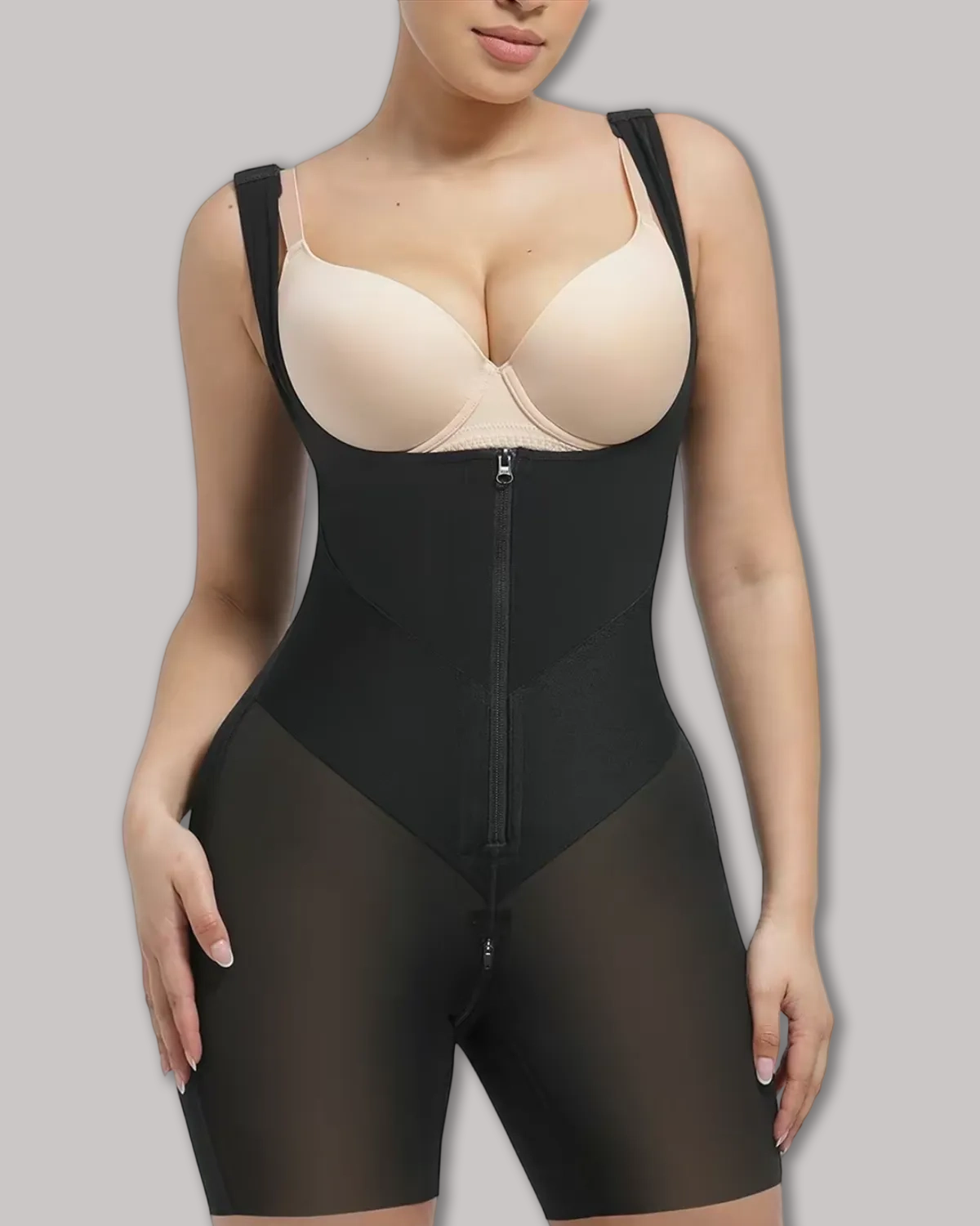 U Shaped Front Tummy Control Postpartum Shaper High Back Coverage Butt Lifting Bodysuit