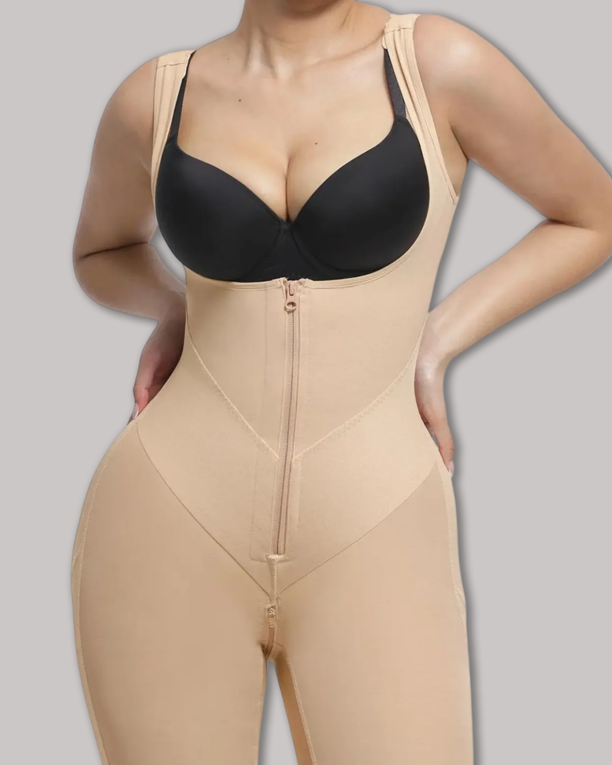 U Shaped Front Tummy Control Postpartum Shaper High Back Coverage Butt Lifting Bodysuit