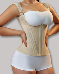 Waist Trainer for Women Corset Vest Body Shaper Cincher Trimmer Tank Top Sport Girdle with Steel Bones
