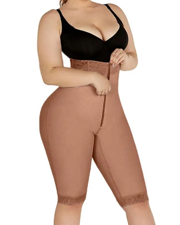 Double Compression High-Waisted Butt Lifting Shorts Knee Short And Lift Buttoks