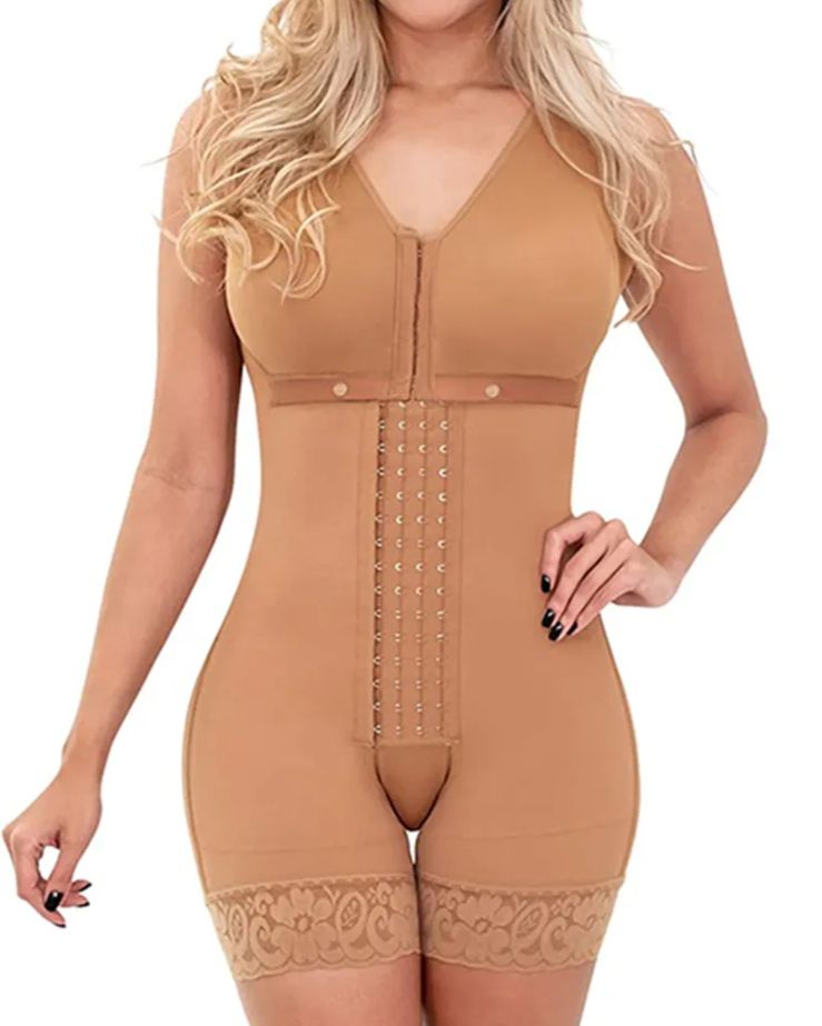 Compress Shapewear For Women Hook And Eye Closure Adjustable Breast Support Tummy Control Bodysuit Bodyshaper