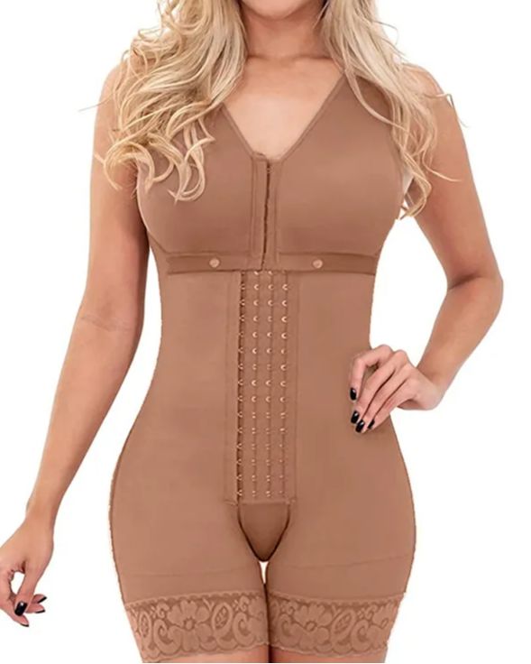 Compress Shapewear For Women Hook And Eye Closure Adjustable Breast Support Tummy Control Bodysuit Bodyshaper