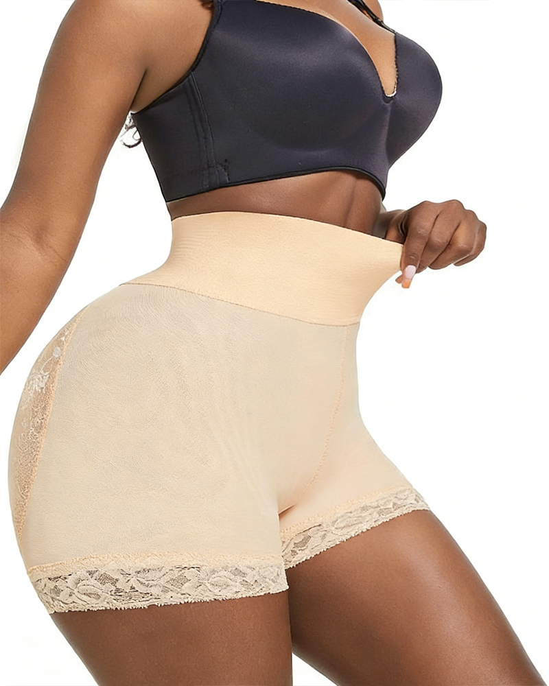 High Waist Lace Butt Lifting Tummy Control Shapewear Shorts