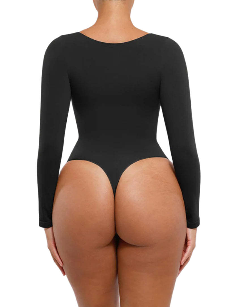 Slim-Fit V-Neck Seamless Body Shaping Bodysuit