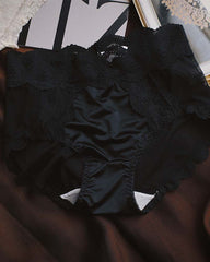 Women's Plus Size Underwear, Ladies Sexy Lace High Waisted Panties, Soft Full Breathable Briefs