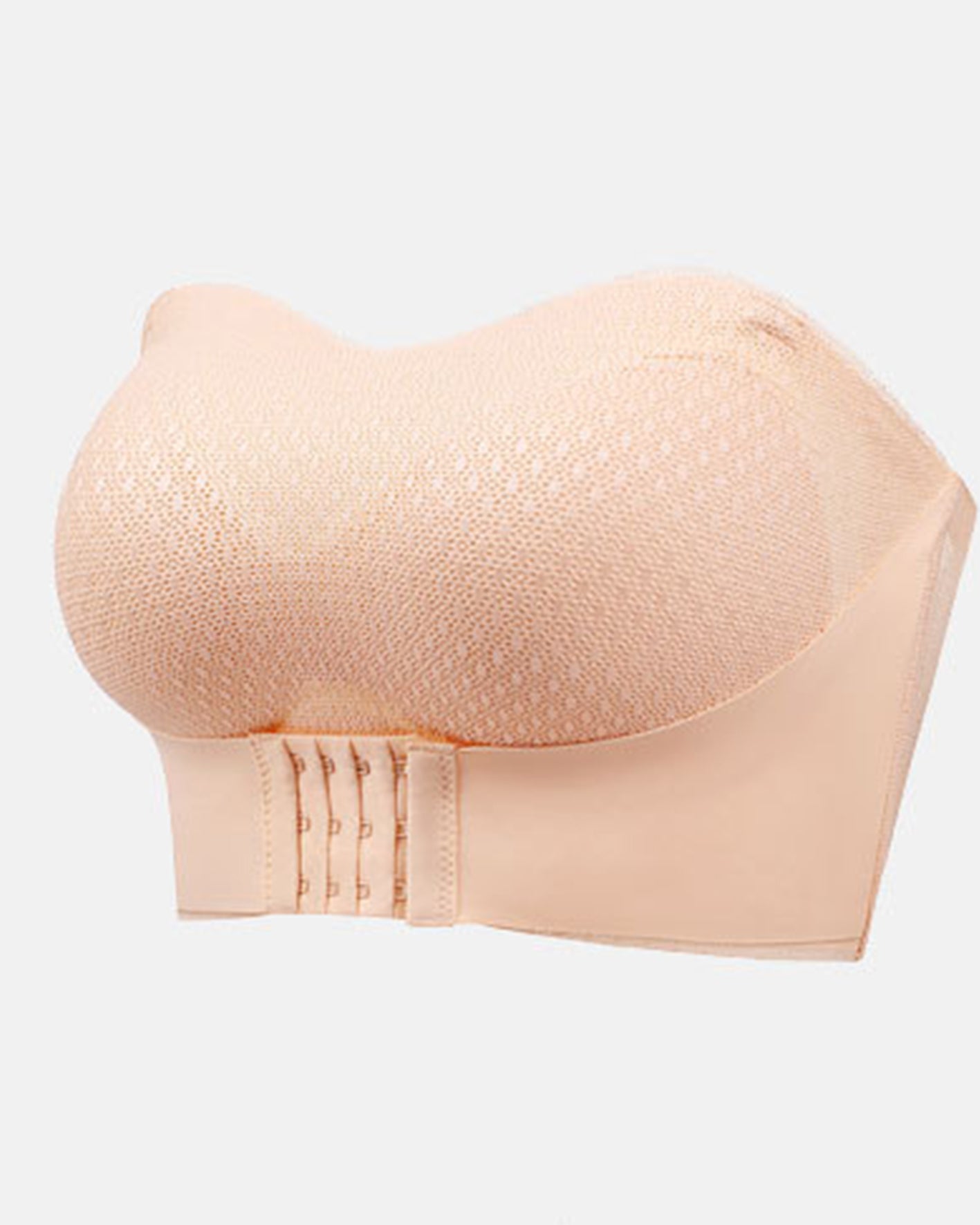 Full Support Non-Slip Convertible Bandeau Bra, Women Gathering Plus Size Push Up Strapless Bra
