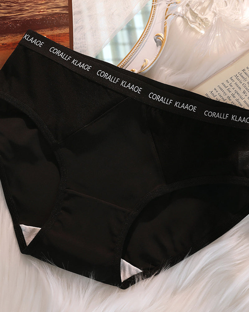 Sexy Mid-Waist Seamless Panties With Soft And Glutinous Mesh