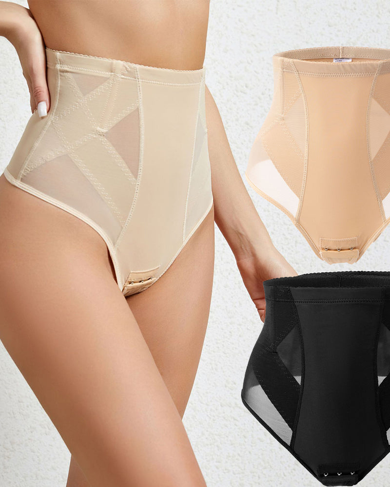 Mid-High Waisted Panties For Slimming Belly Without Curling Up