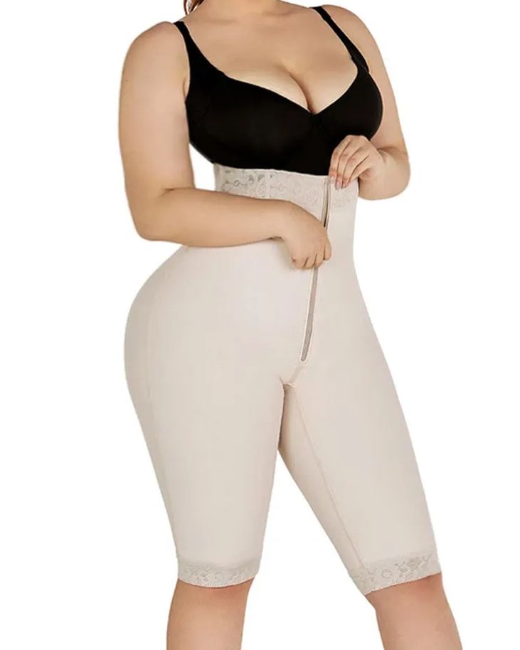 Double Compression High-Waisted Butt Lifting Shorts Knee Short And Lift Buttoks