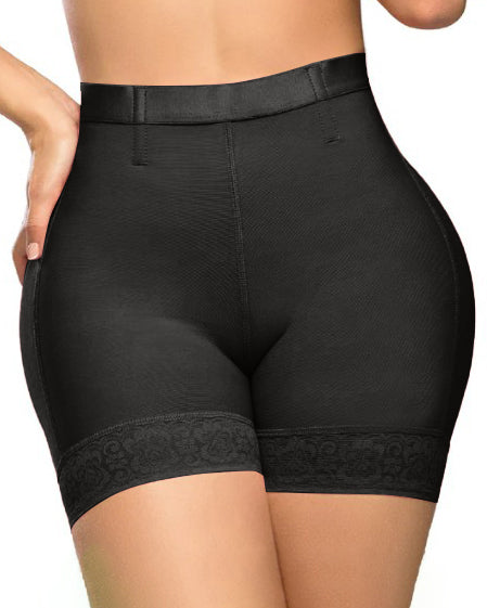 High Waist Lace Trim Butt Sculpting Short
