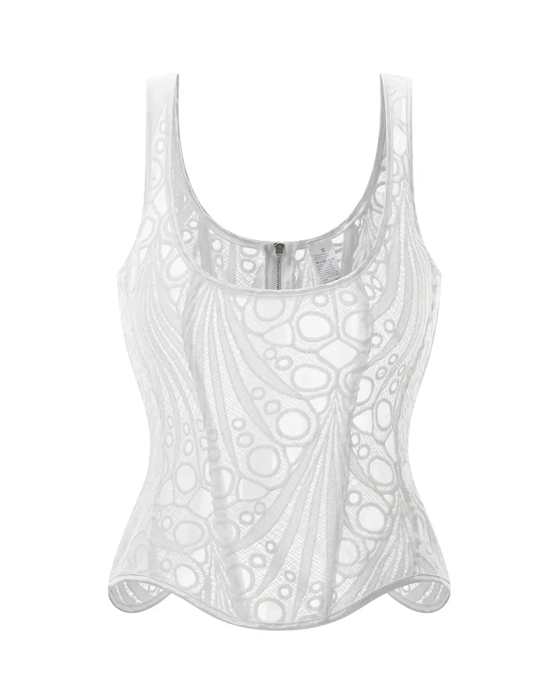 Lrregular Lace Fashion Waist Shaping Vest