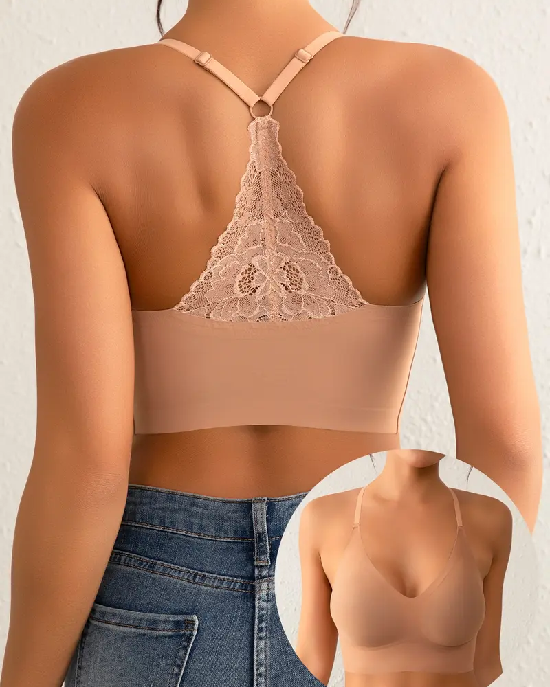 One-Piece Breathable And Comfortable Wire-Free Lace Bra