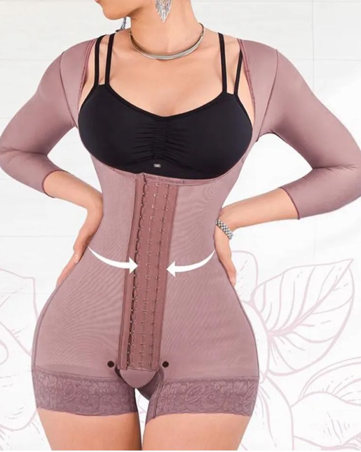 High Comression Tummy Control Shapewear Slimming Fajas Lace Body Shaper