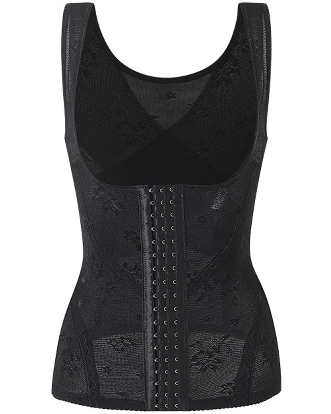Jacquard Backless Tummy-Control Waist-Cinching Shaping Top