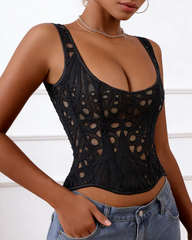 Lrregular Lace Fashion Waist Shaping Vest