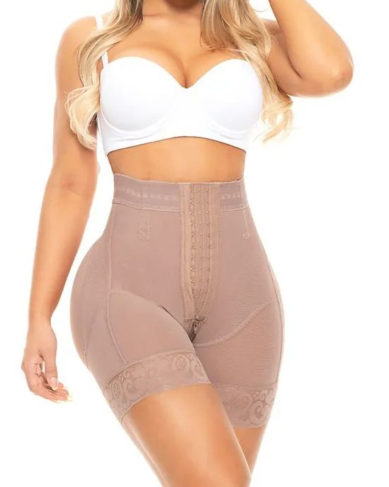 High Waist Push Up Shorts With 3 Rows Of Bootylicious Enhancement Snaps