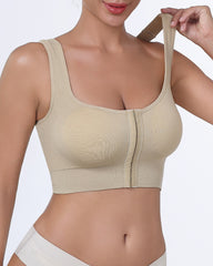 Front-Button Sports Bra Without Steel Ring For Women