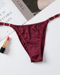 Sexy V-Shaped Metallic Ice Silk Panties