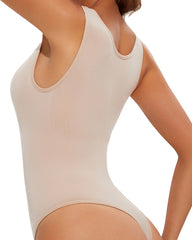 Seamless Hip-Lifting Body Shaping Tummy-Controlling T-String Bodysuit