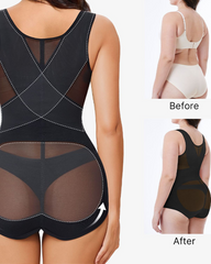Mesh Panel Tummy Control Butt Lifting Shapewear Bodysuit