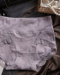 Anti-Bacterial Crotch Mid-Waist-Tuck Lace Panties